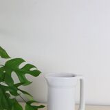 Water pitcher, white ceramic, 1940s vintage French