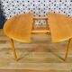 Scandinavian design round table in blond oak Farstrup vintage 1960