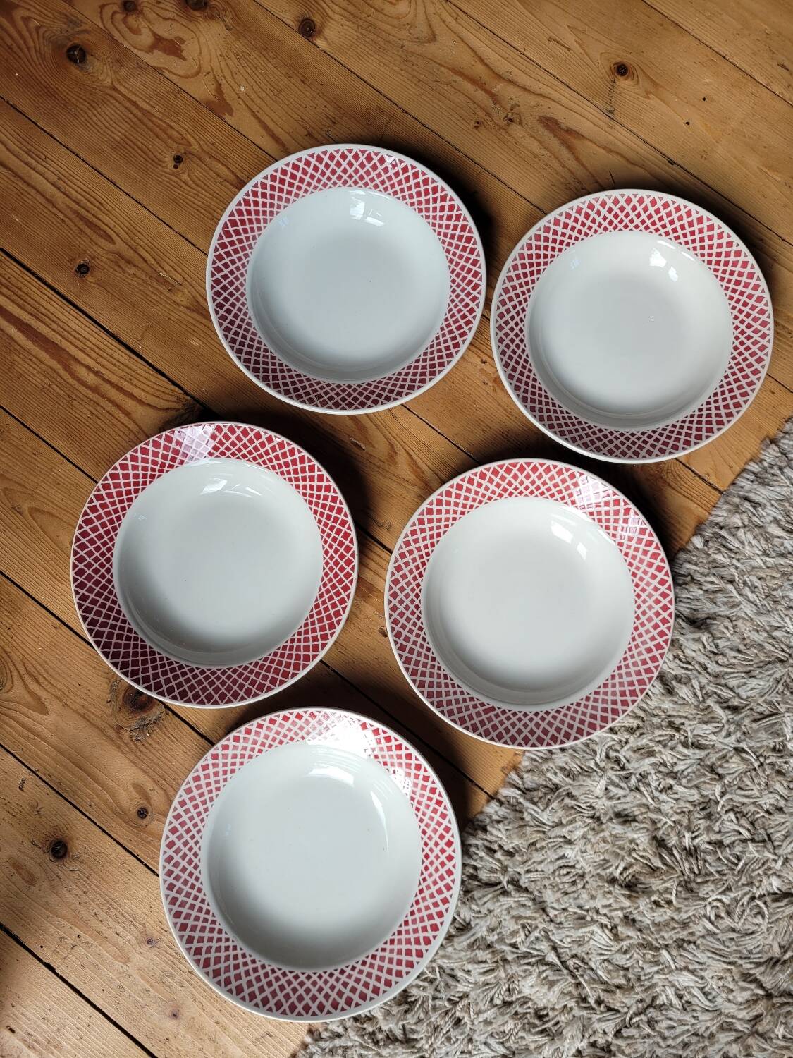Five soup plates FB85 Badonviller