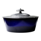 Victorian bonbonnière by George T. & Co, cobalt glass and silver-plated metal, 19th century.