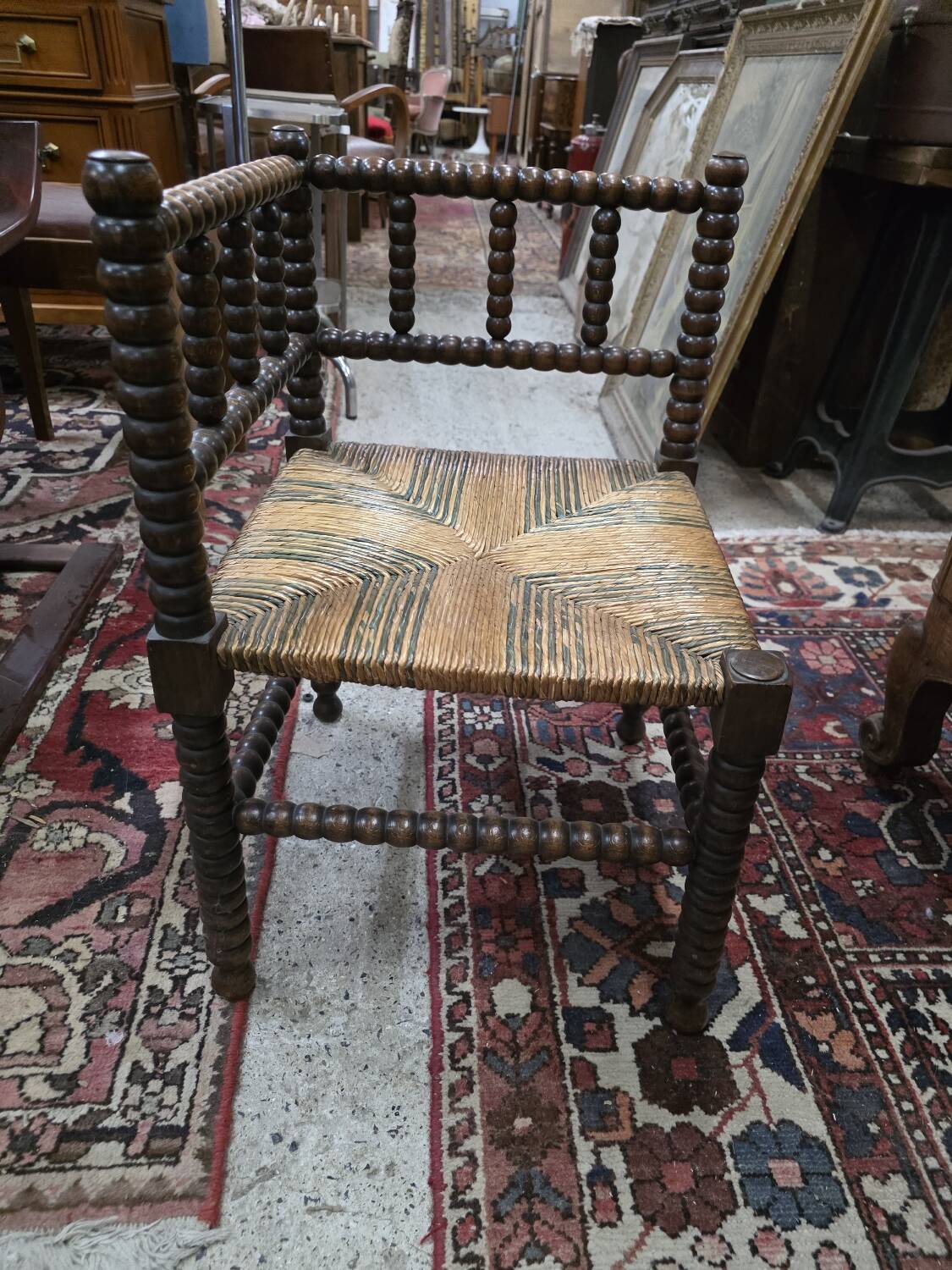 Fireplace corner armchair