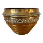 Vintage brass plant pot