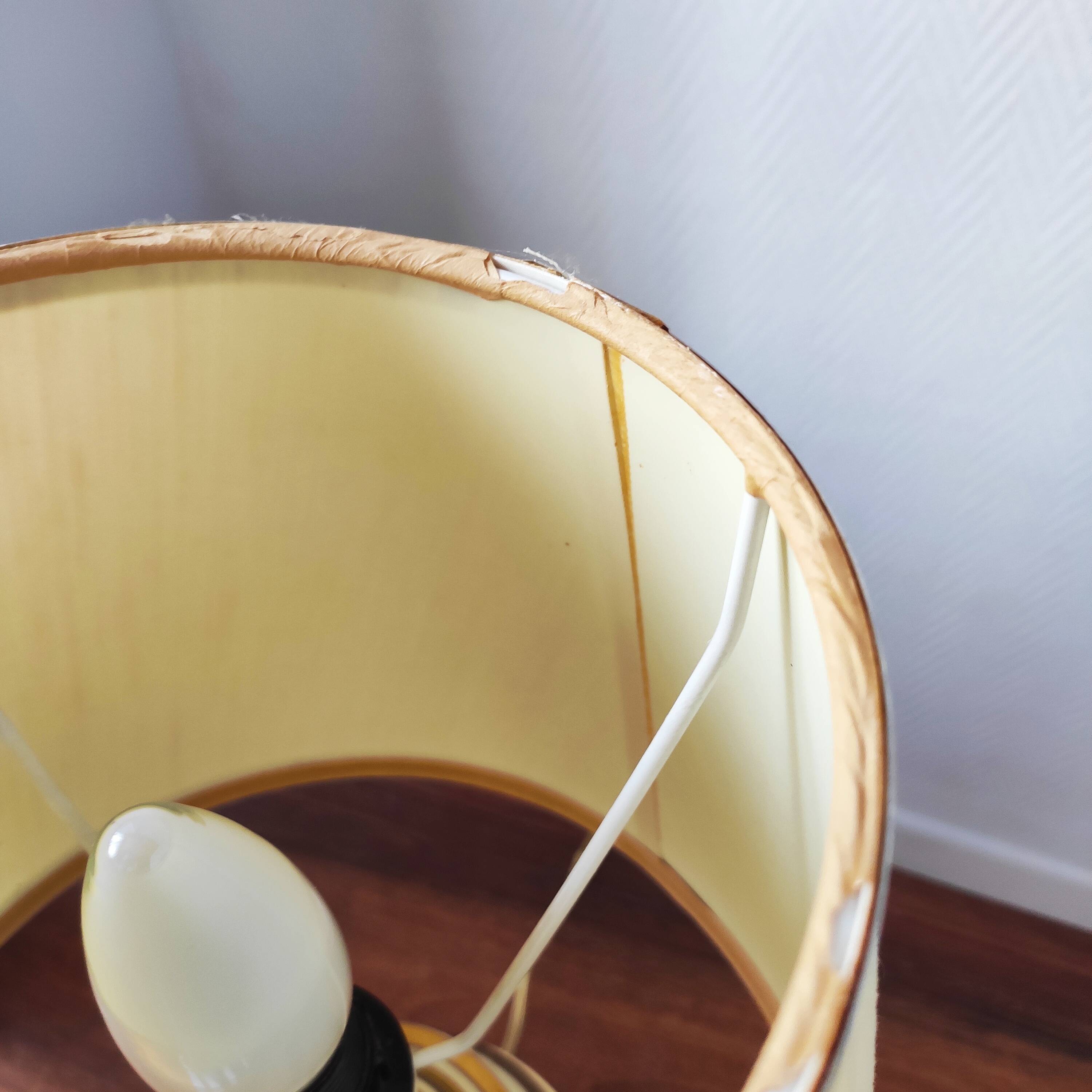 Pair of vintage 1970s Italian lamps in solid brass