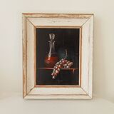 Still life table, oil on canvas, signed Pacetti