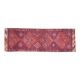 1970s Turkish Oushak handmade wool cotton red area rug 79x252