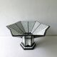 Coupe Art Deco en céramique noire et crispée, France, Saint Clément