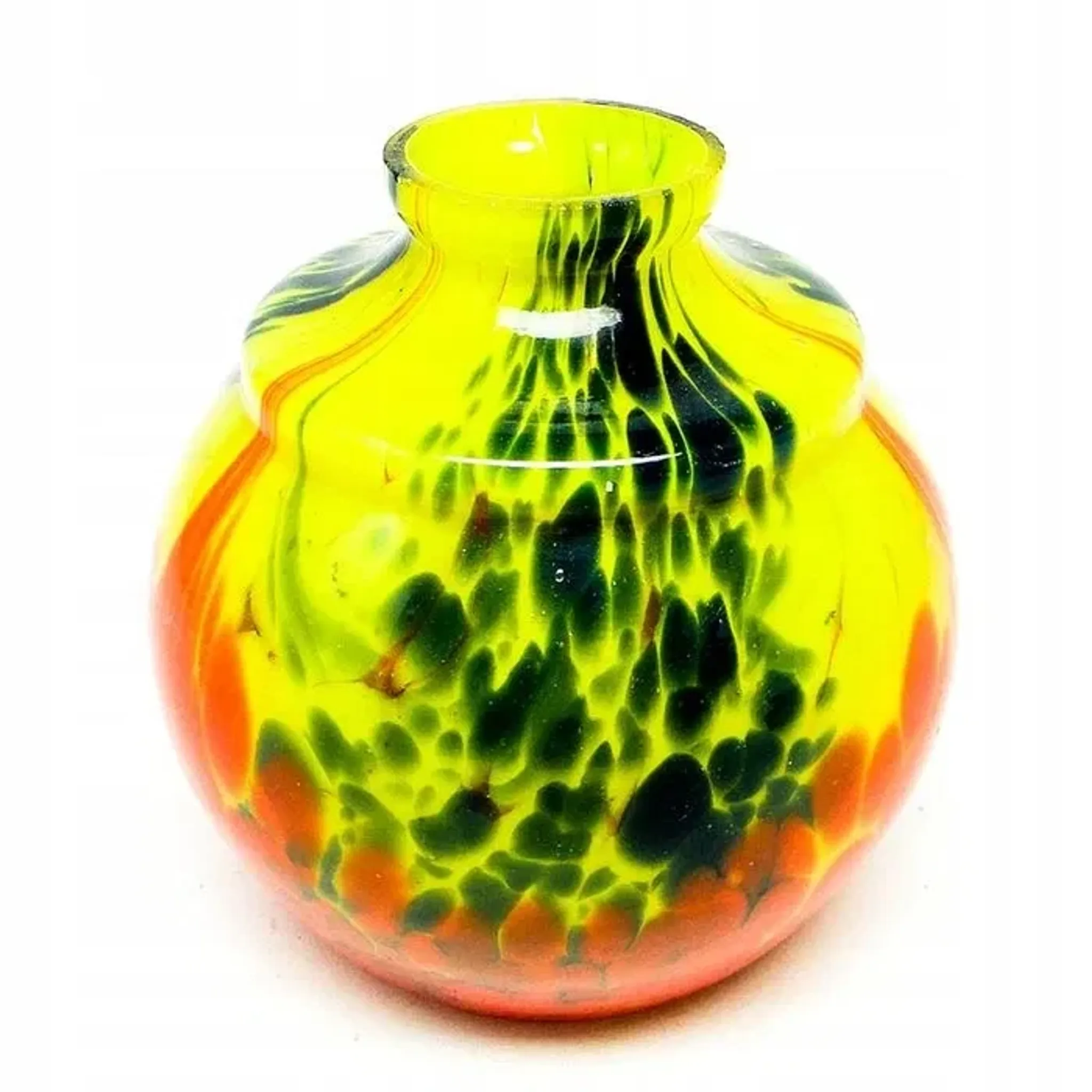 E4F Bohemia - ART DECO Spatterglass Vase