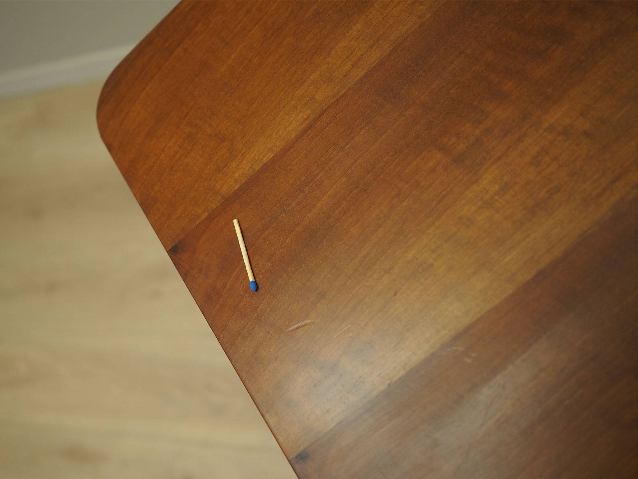 Walnut table, Italian design, 1960s, manufacture: Italy