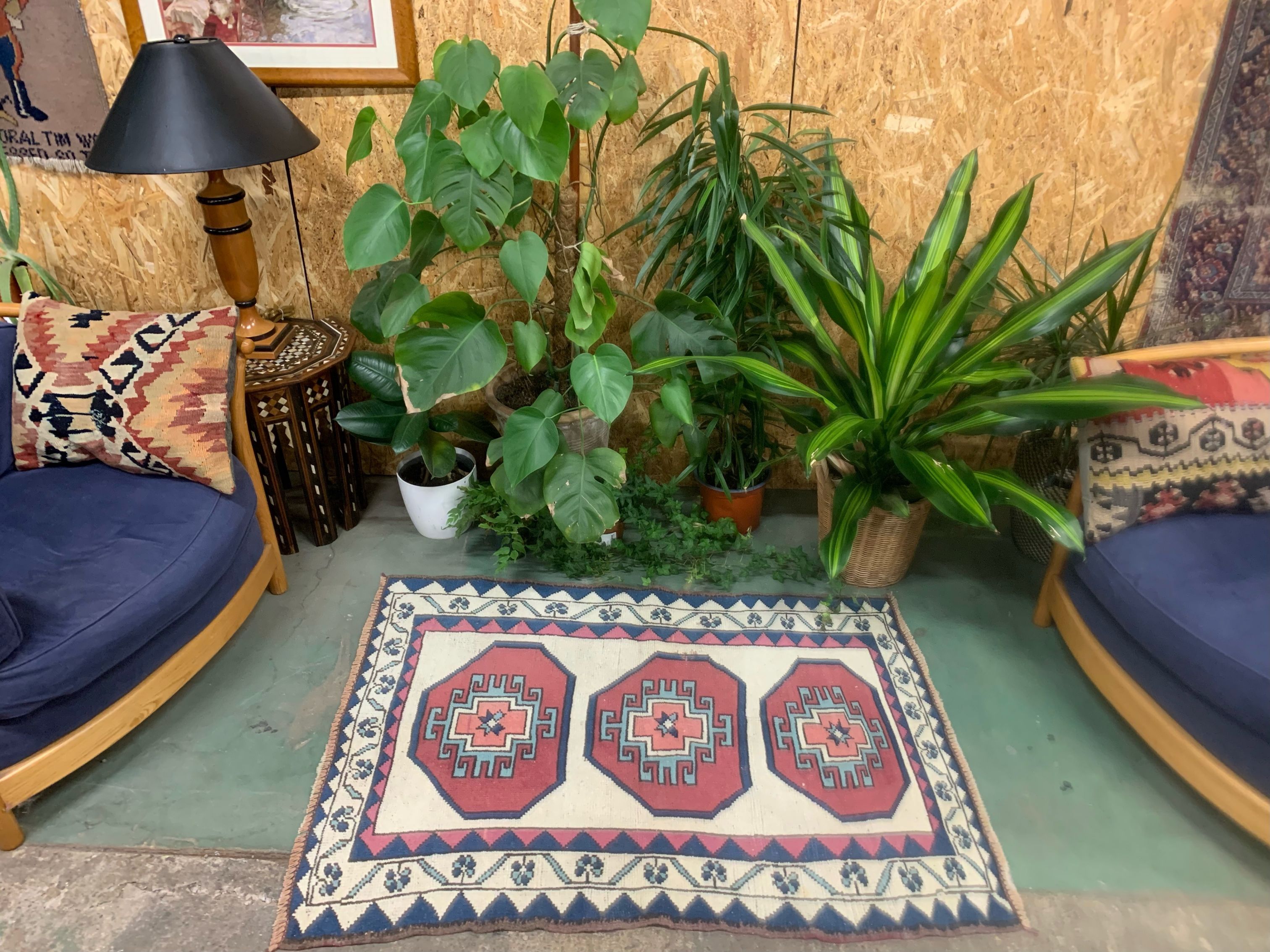 Old Turkish Kazak rug 129x98 cm vintage tribal