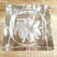 Large Solid Crystal Ashtray France JG Durand Modern Design Art Deco Loft