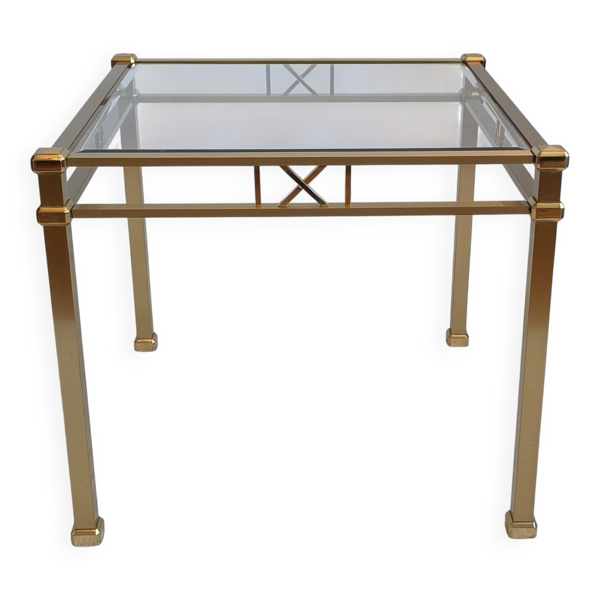 Belle table basse dorée carrée Orsenigo Italy collection ‘Art Déco’