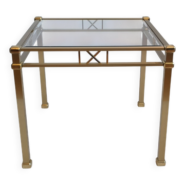 Belle table basse dorée carrée Orsenigo Italy collection ‘Art Déco’