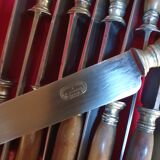Set of 22 horn handle knives