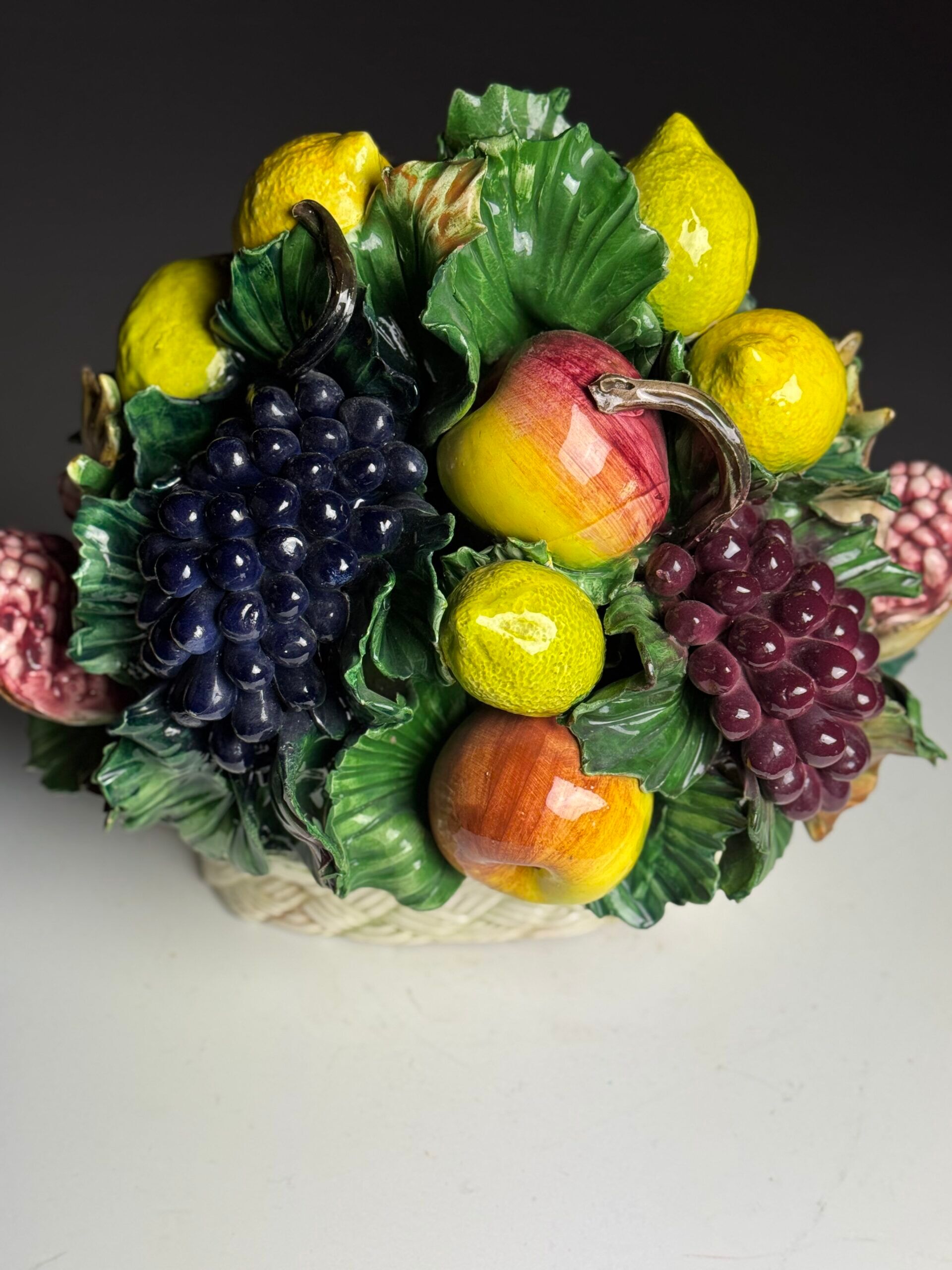 Majolica ceramic Italian fruit piece