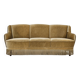 1970s, Danish 3-seater "Banana" sofa, original green velour.