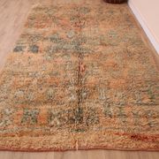 Peach Vintage Moroccan Rug 182 x 294 cm, Berber Wool Rug Handmade, Boho Rug