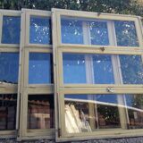 Wooden canopy 3 windows with bellows and abbatant