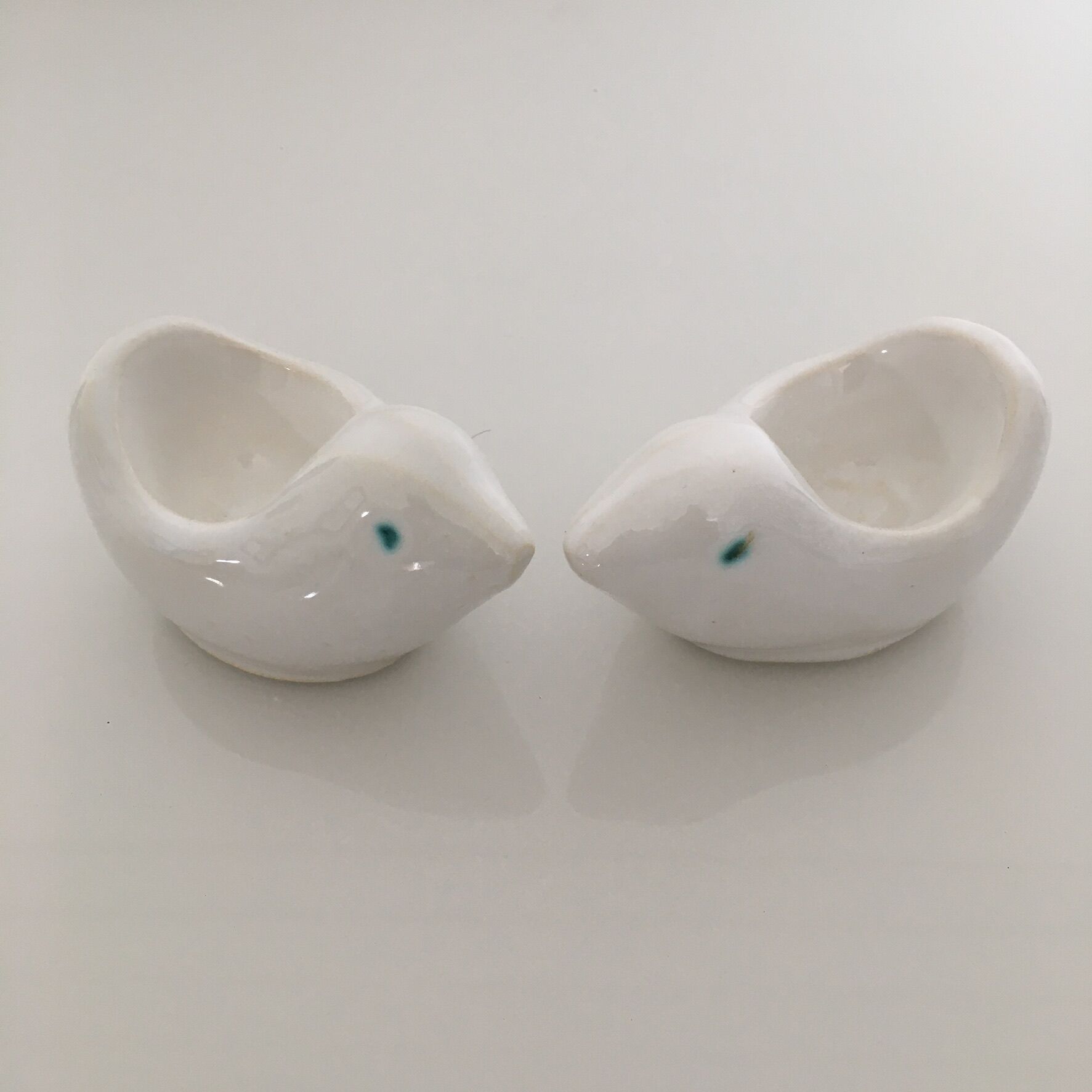Pair of bird egg cups