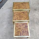 Brass nest of tables 1970