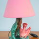 Barbtine lamp with little pink bird