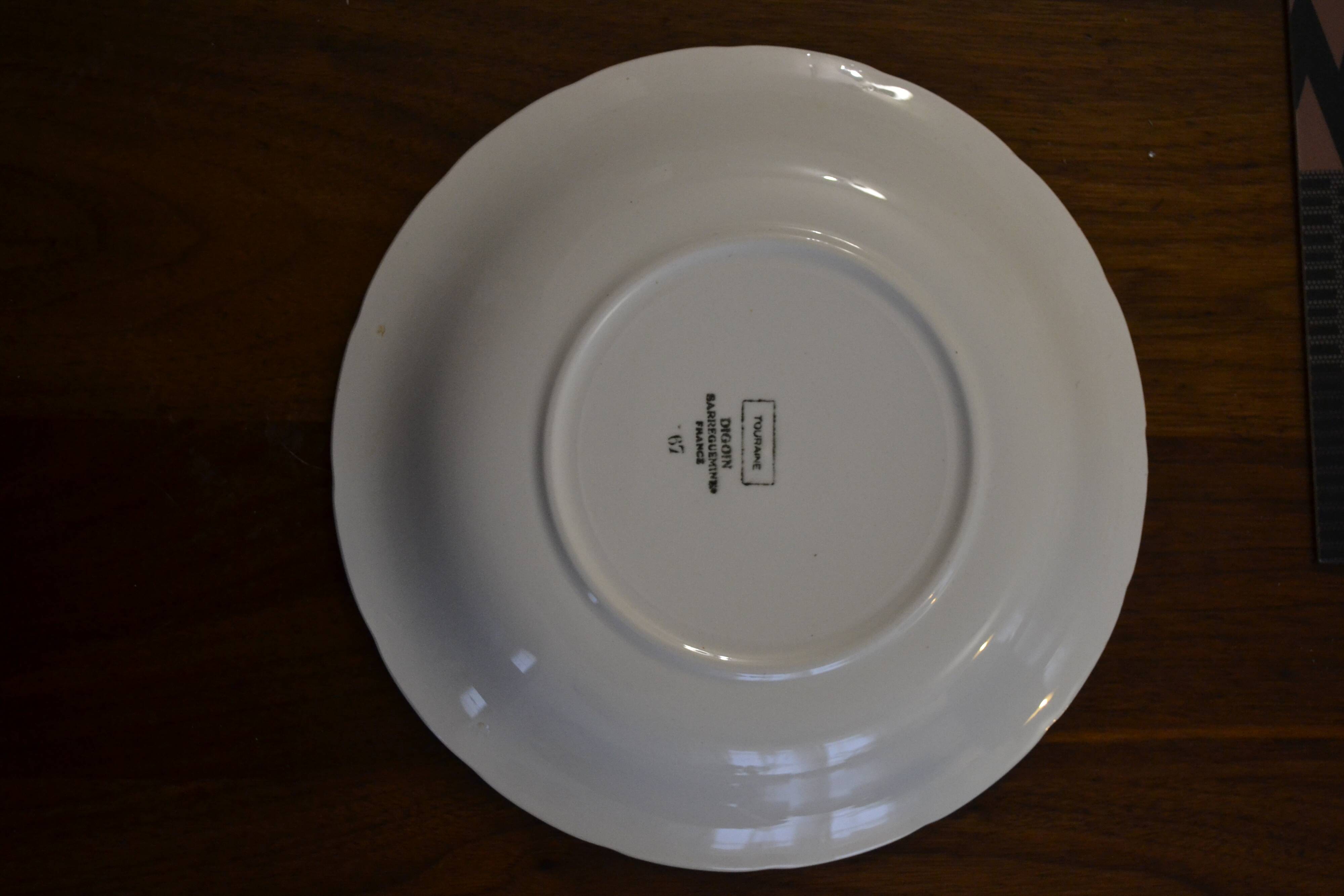 “Touraine” Sarreguemine plates