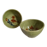 Decorated glazed ceramic bowls
