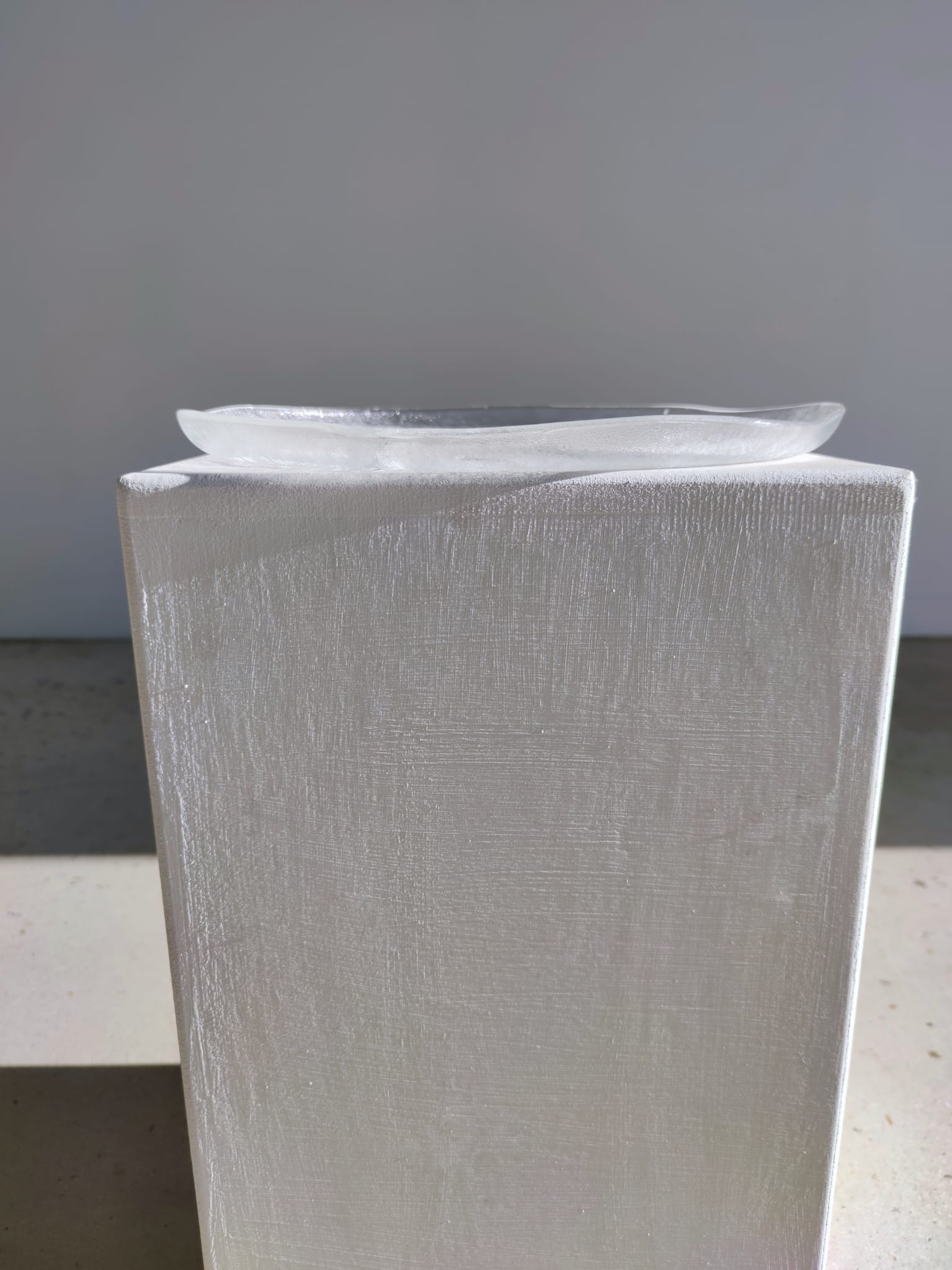 Glass dish by Arnaldo Pomodoro Ars D Milano