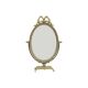 Vintage italian dressing mirror with bow baroque style gold tiltable 34cm
