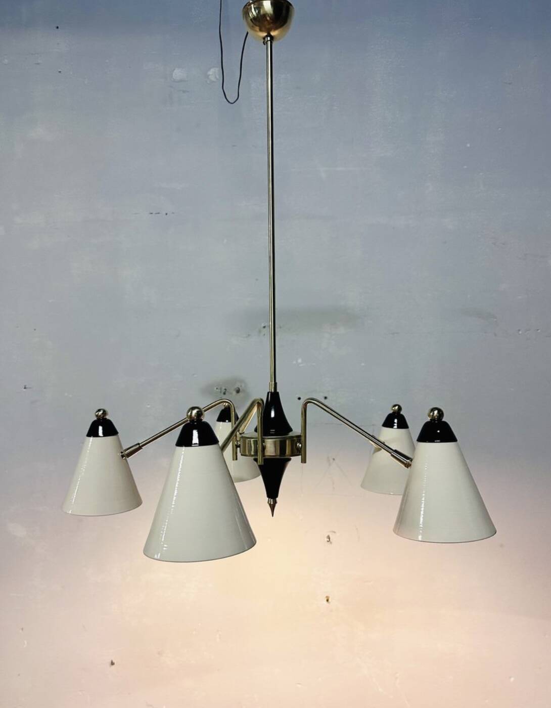 Lampada a sospensione vintage, anni '60