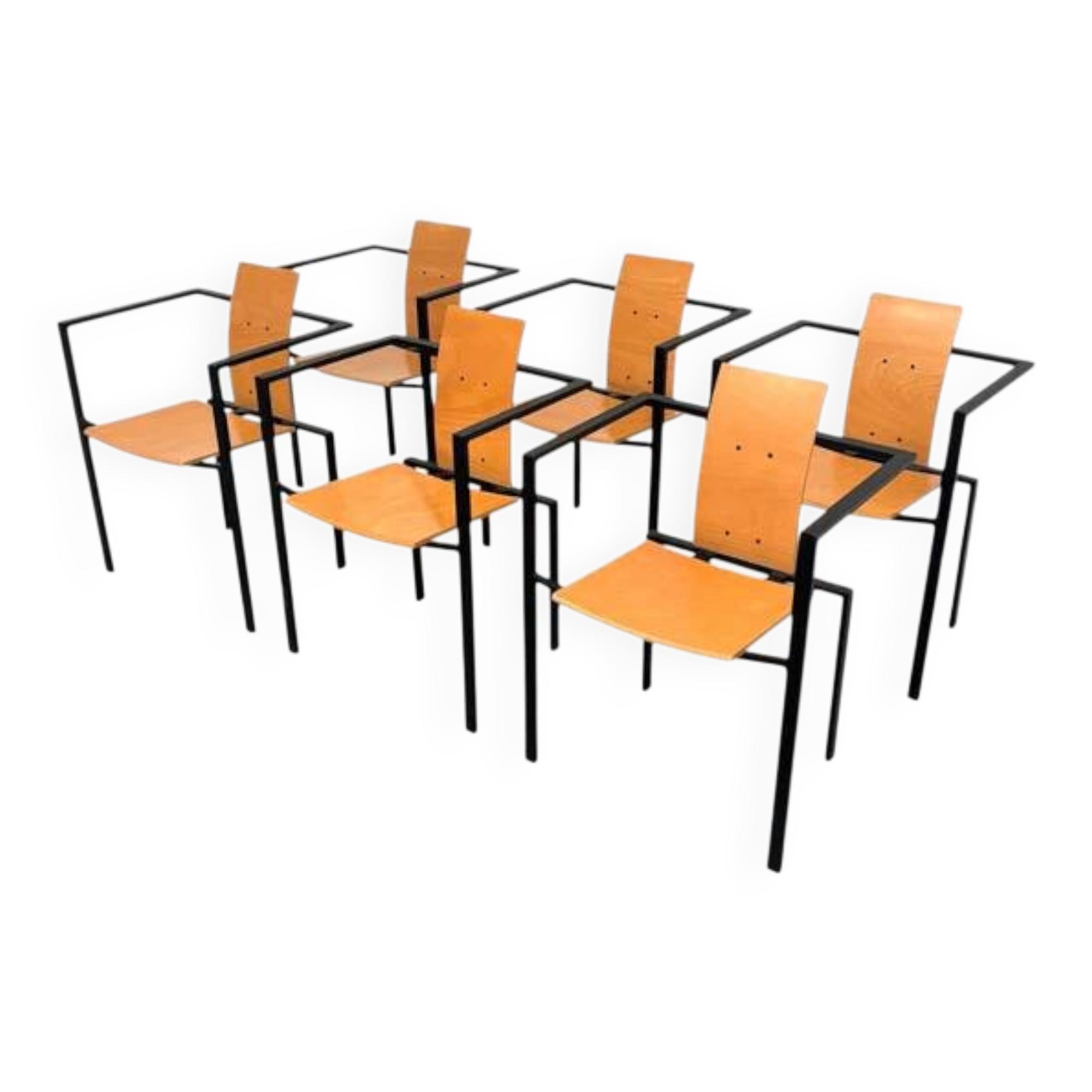 6x Trix dining chair by KFF Design, 1980s