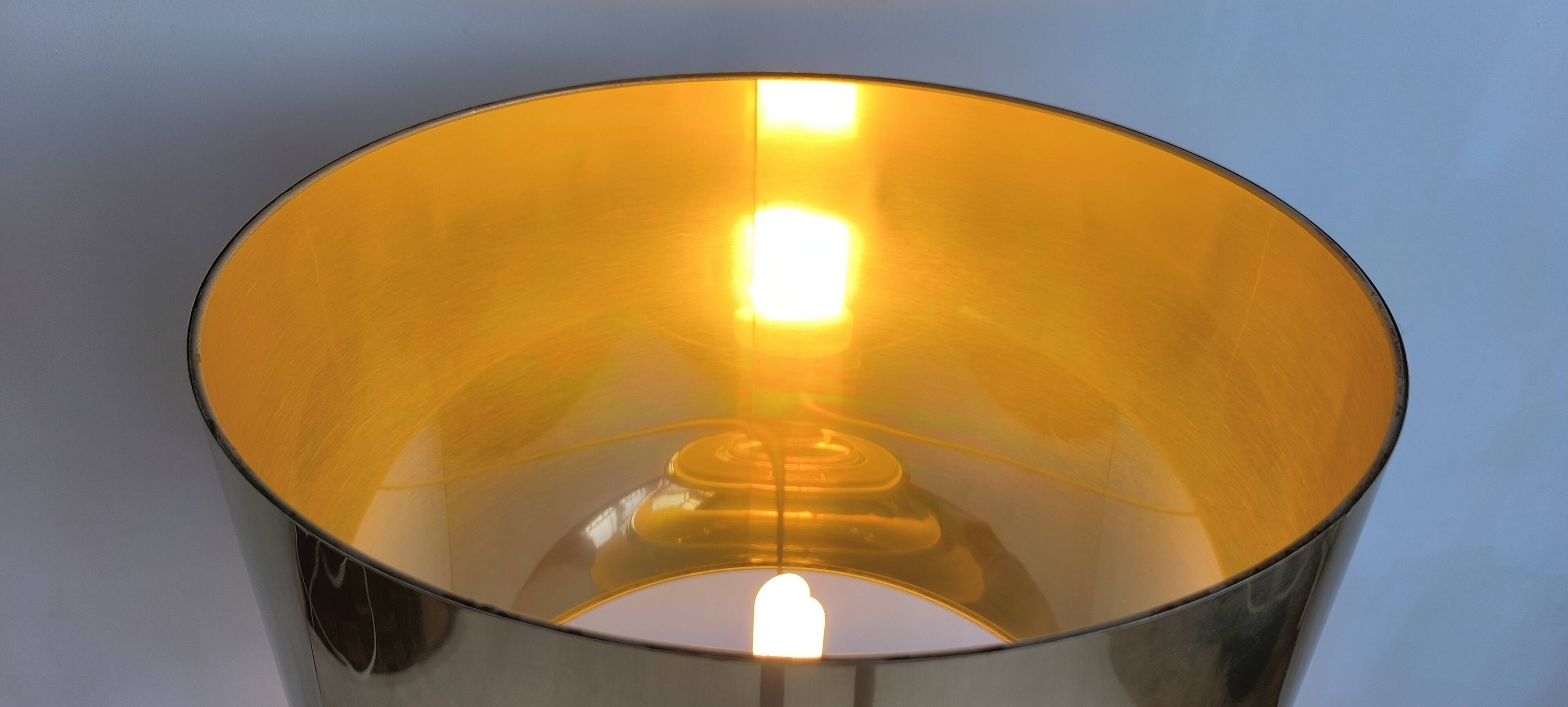 Magnificent large Italian lamp from the 1960s, ceramic / gold.