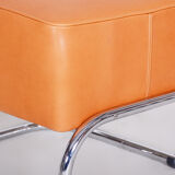 Orange Slezak foot stool made in 1930s Czechia
