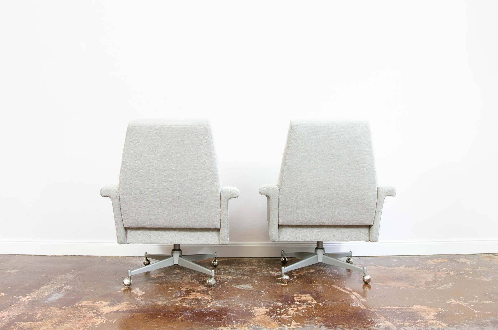 Pair of swivel armchairs 1970's Czechoslovakia