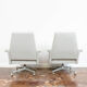 Pair of swivel armchairs 1970's Czechoslovakia