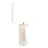 Lampe la Luco finition laquée blanc & or blanc