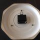 Octagonal clock in white ceramic, vintage 60s-70s