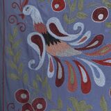 Hand knotted rug, vintage turkish rug 95x95 cm