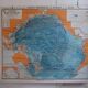 Old school map of geography oceans and seas Hatier Vallaux n°26