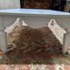 Table basse en bois peint réchampi