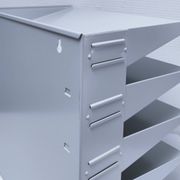 Industrial lacquered metal shelf, 1990s design