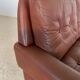 Danish mid-century Svend Skipper cognac 3 person sofa 1960s