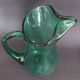 20th century green glass pitcher