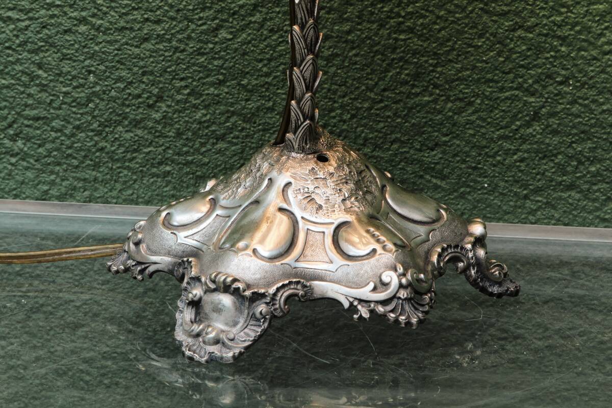 Silver-plated palm lamp, 1910, Thomas Bradbury & Sons