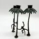 Chandelier "singe" en bronze patiné, 1970s