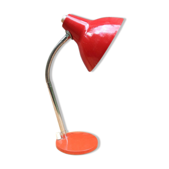 Red articulated desk lamp