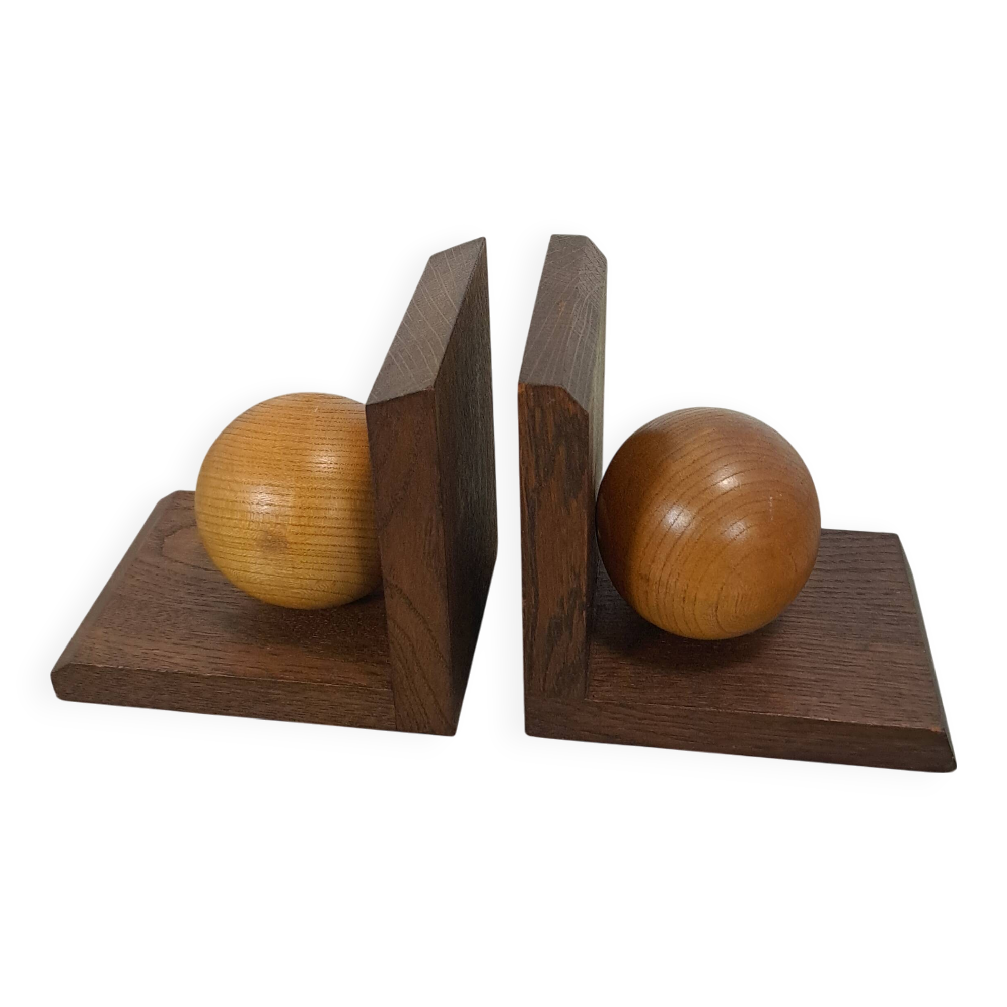 Vintage vieux houten boekensteun