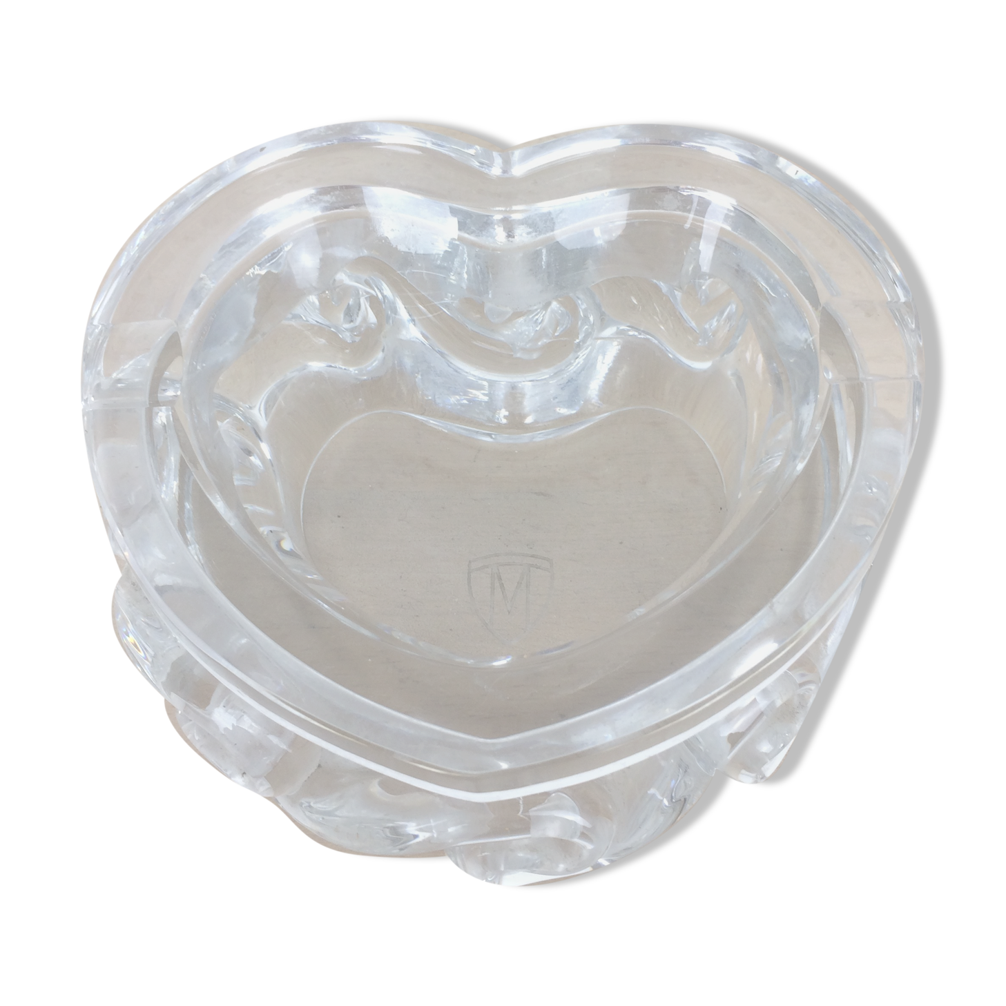 Baccarat crystal ashtray model aladdin, heart shape
