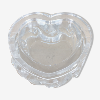 Baccarat crystal ashtray model aladdin, heart shape