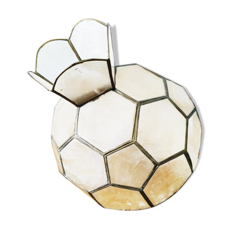 Mother-of-pearl and brass lampshade