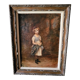 Huile sur toile à la fillette
